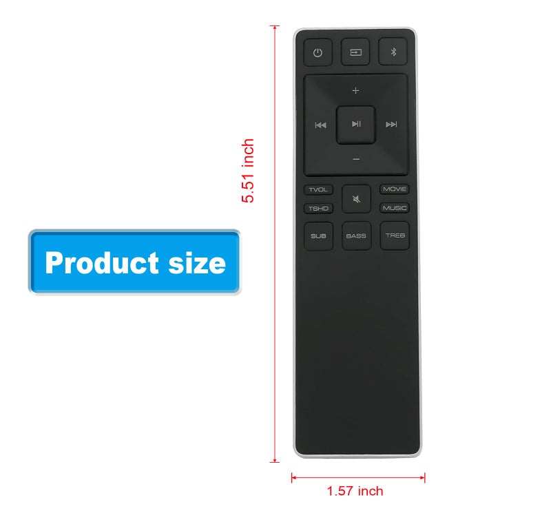 AULCMEET جهاز تحكم عن بعد جديد XRS551-D XRS551D بديل مناسب لجهاز الصوت VIZIO SB2821-D6 SB3820-C6 SB4451C0 SB4051D5 SB4451-C0 SB3851D0 SB4051-D5 SB3851-D0 SB3651E6 SB4551-D5 SB3651-E6 SB4551D5 - Image 5